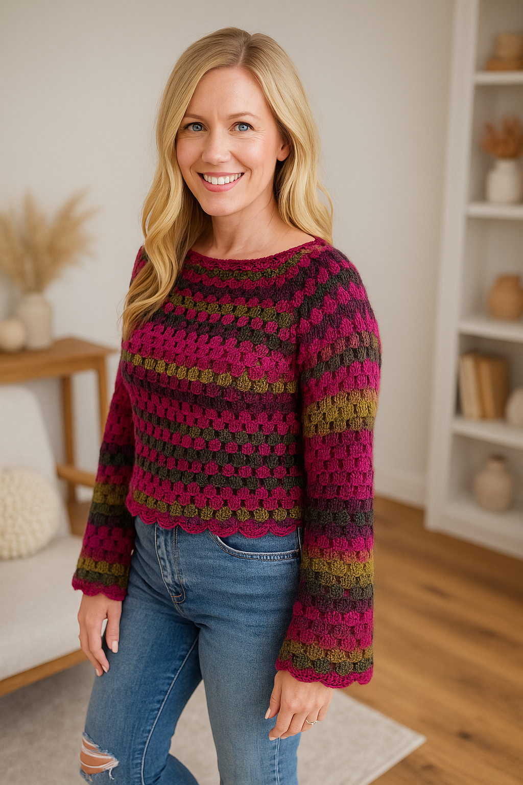 Vintage Glow Sweater Crochet Pattern