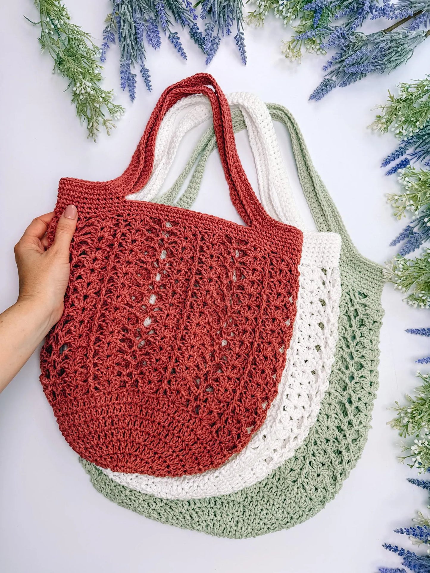 Willow Mesh Crochet Market Bag Pattern PDF + Video | Easy Reusable Tote | Beginner Friendly | 3 Sizes