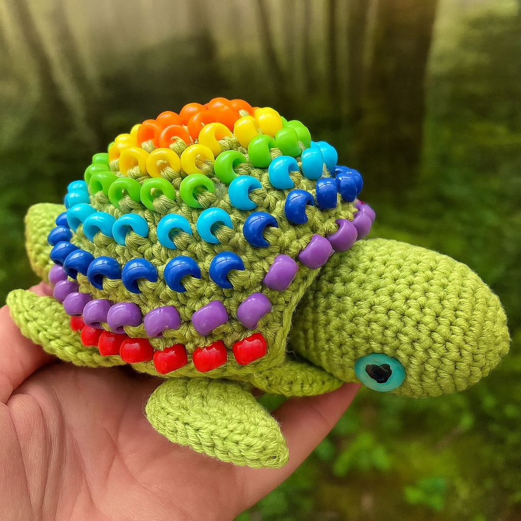 Interactive Crochet Turtle Sensory Toy Pattern