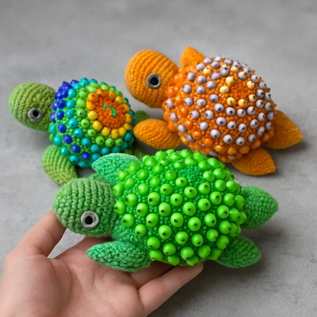 Interactive Crochet Turtle Sensory Toy Pattern