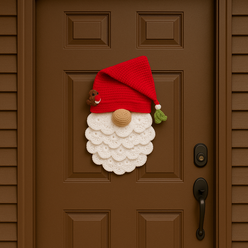 π Festive Gonk Wreath with Light-Up Beard Crochet Pattern