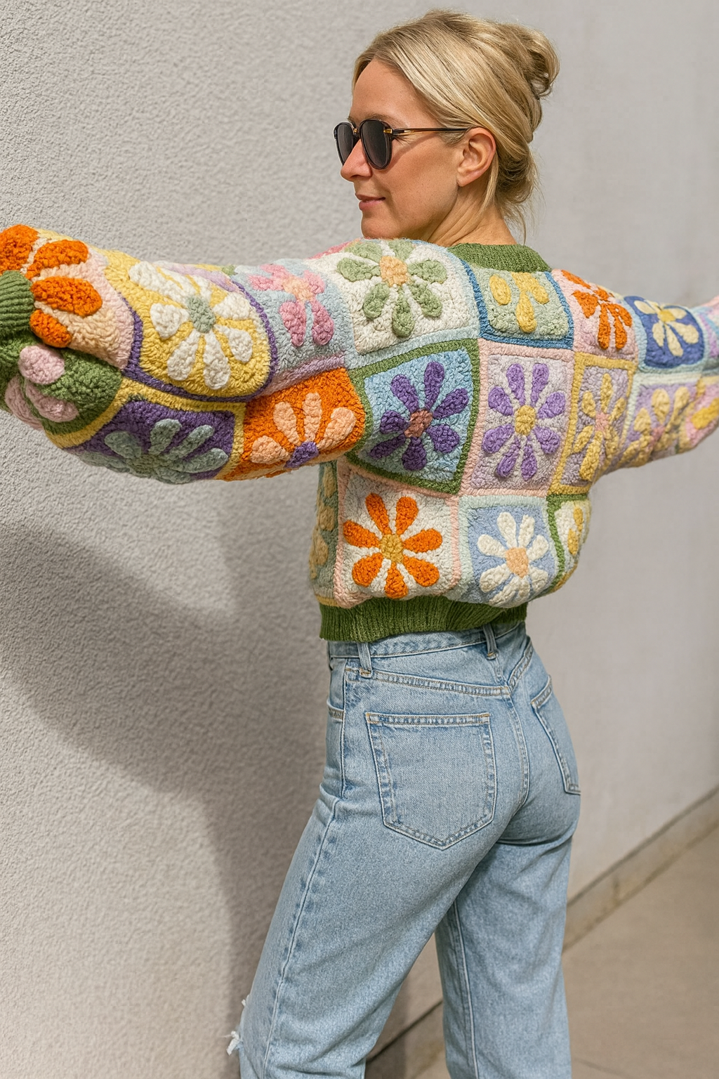 Mystery Retro Daisy Cardigan Crochet Pattern