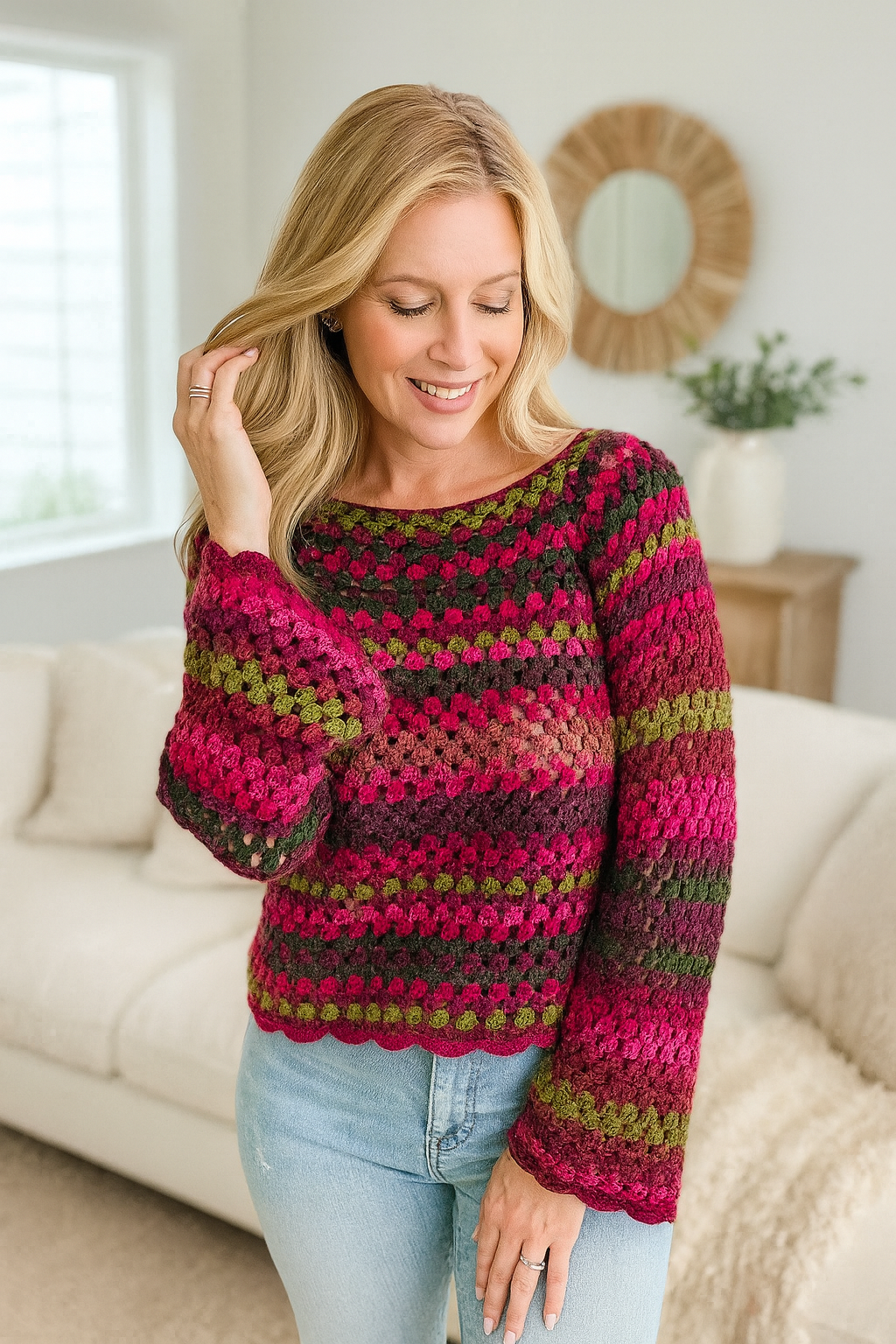 Vintage Glow Sweater Crochet Pattern