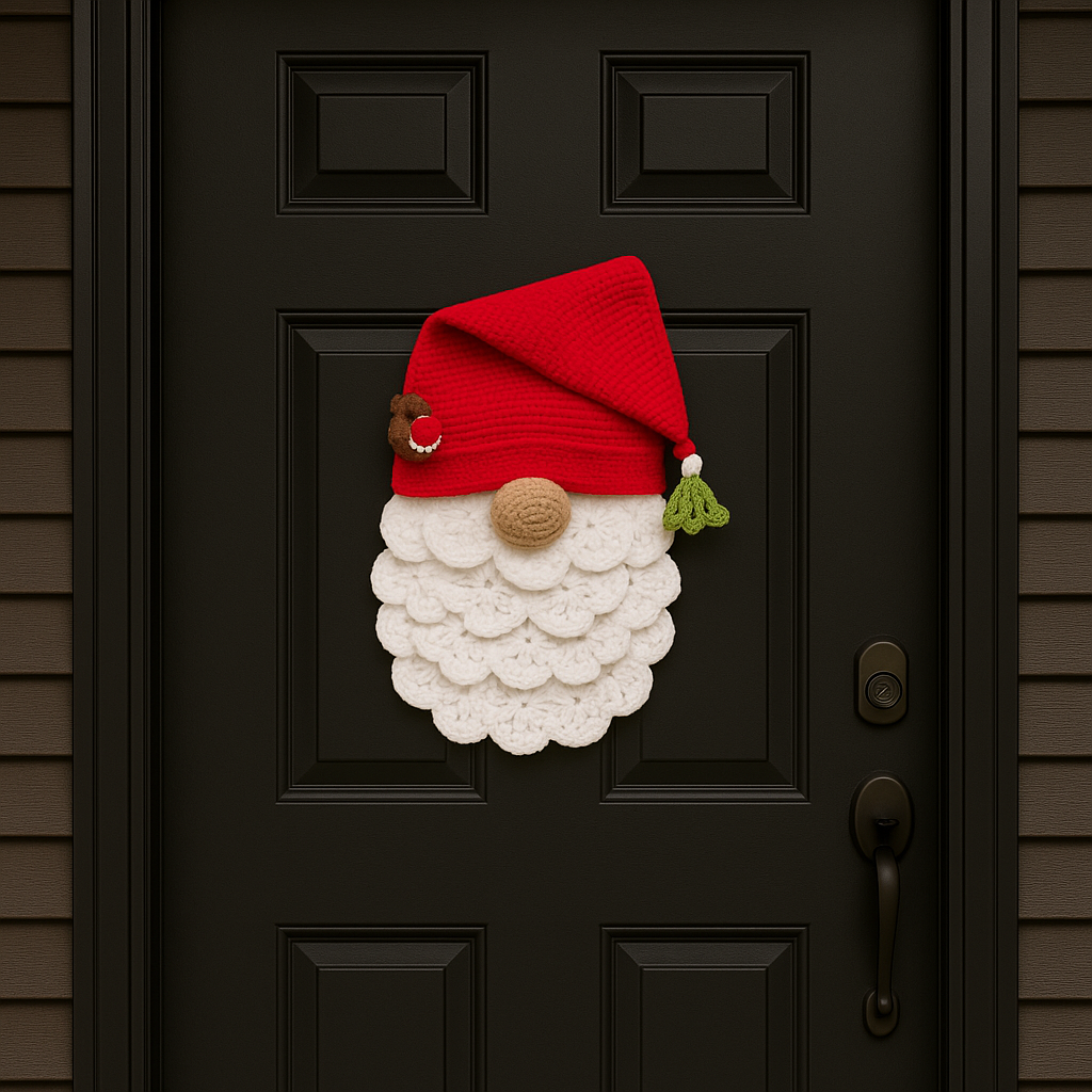 π Festive Gonk Wreath with Light-Up Beard Crochet Pattern