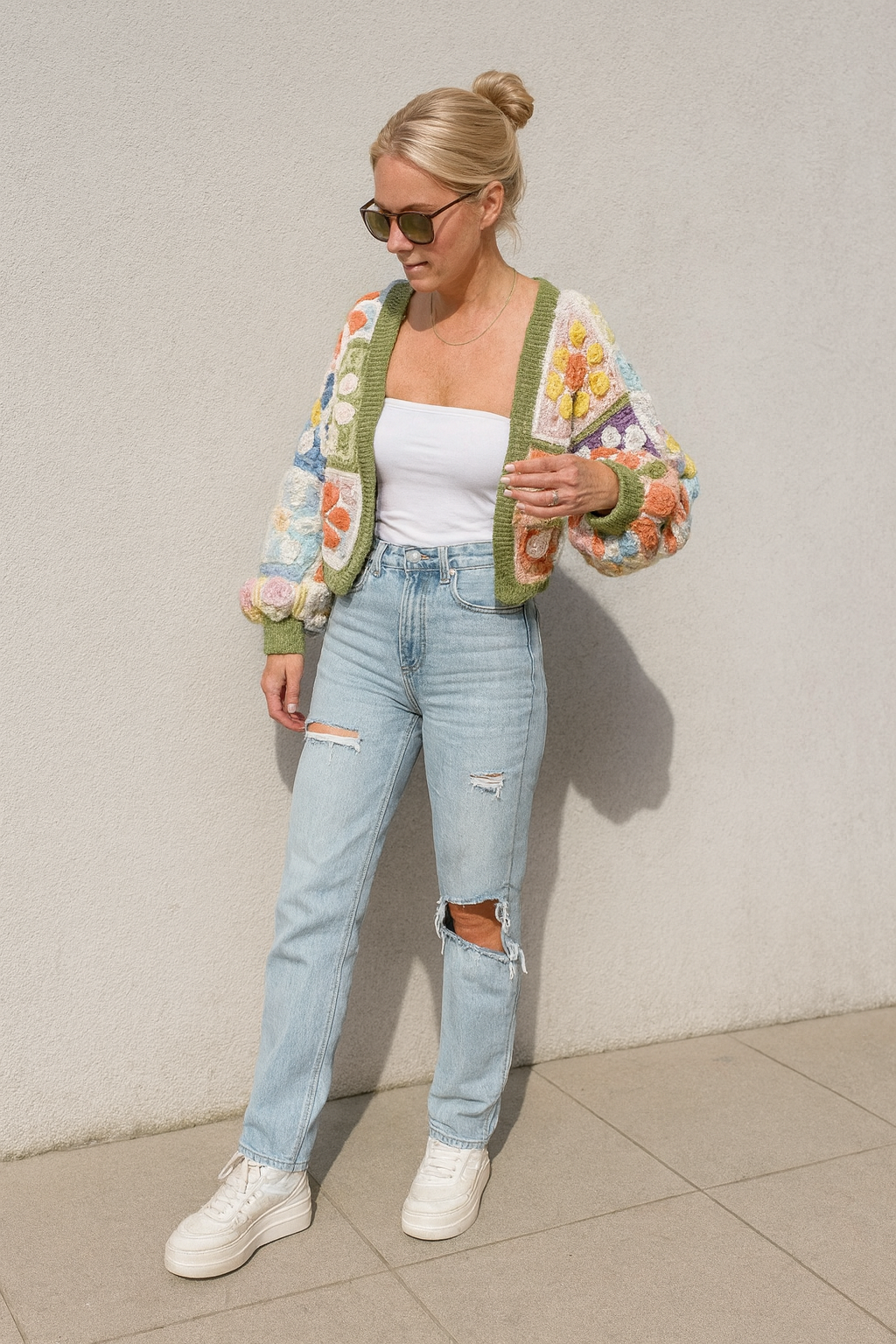 Mystery Retro Daisy Cardigan Crochet Pattern