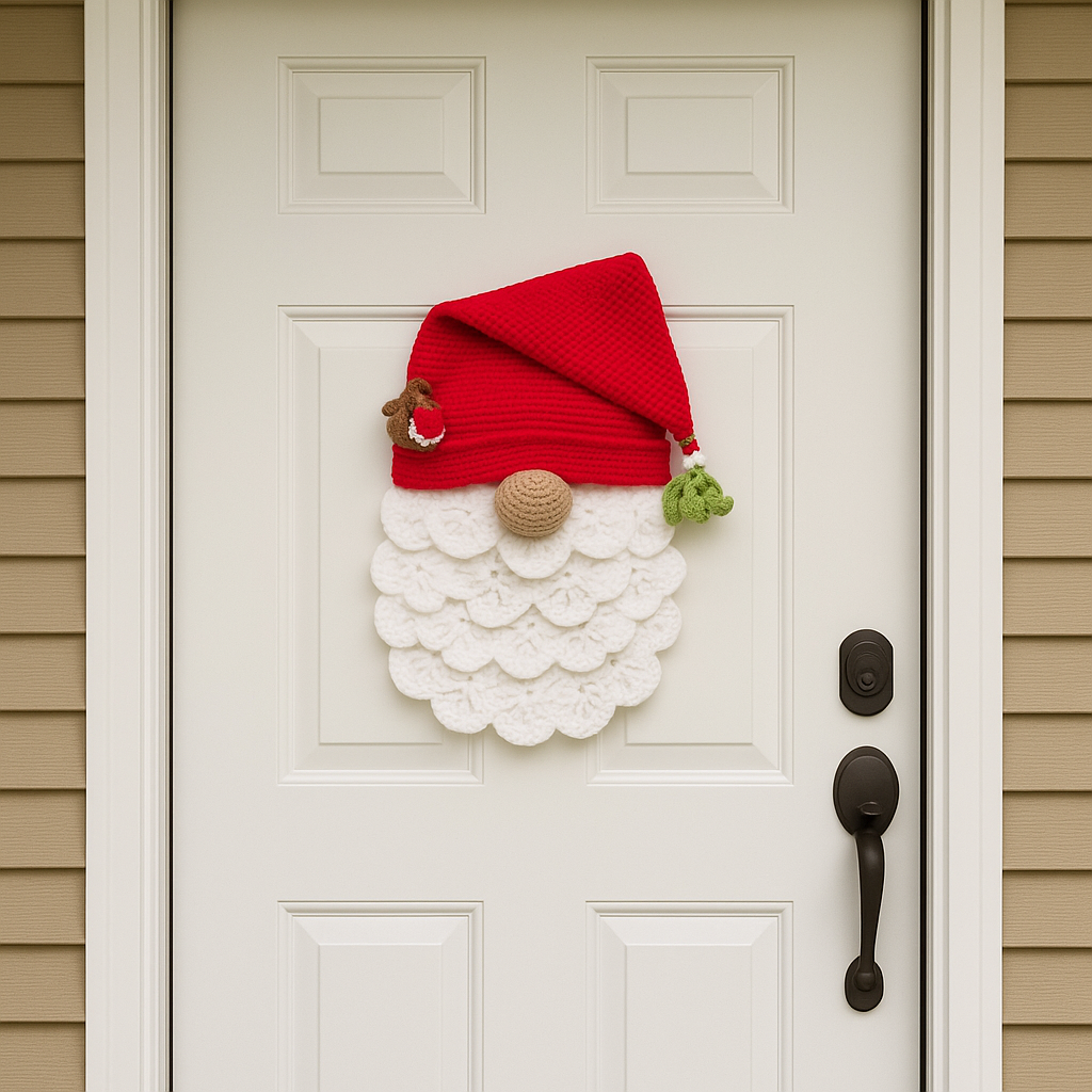 π Festive Gonk Wreath with Light-Up Beard Crochet Pattern
