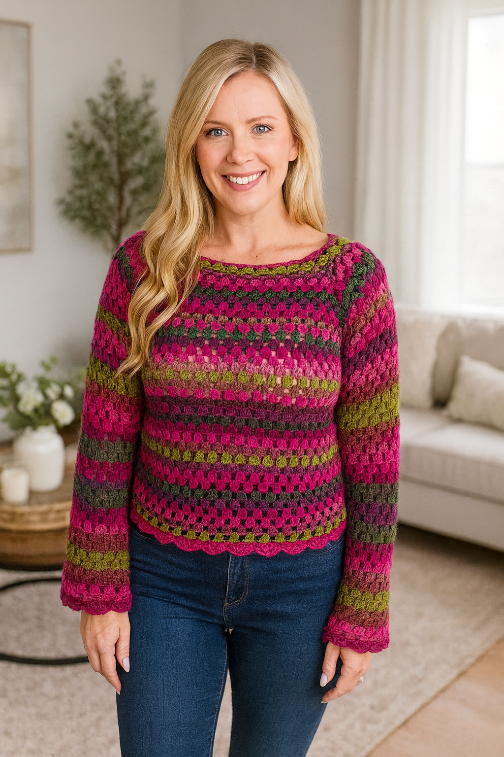 Vintage Glow Sweater Crochet Pattern