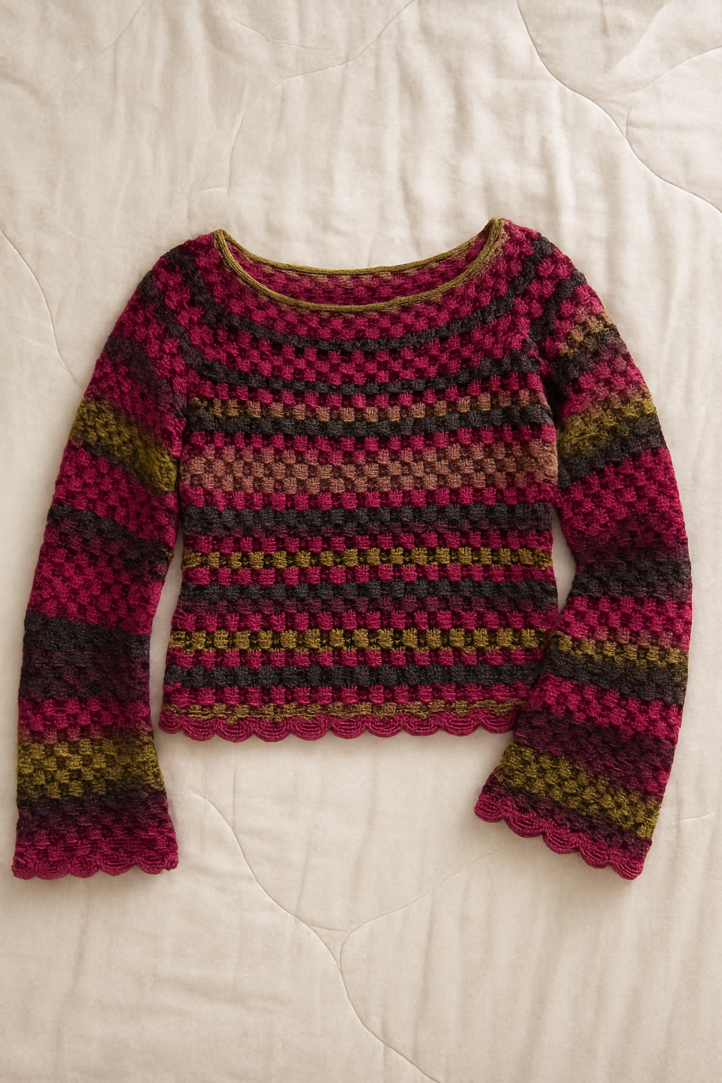 Vintage Glow Sweater Crochet Pattern