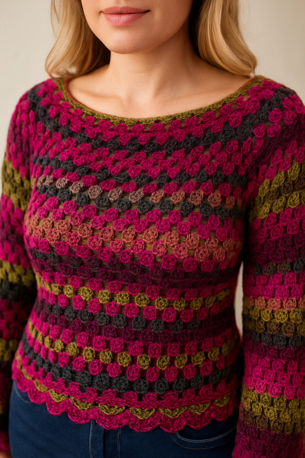 Vintage Glow Sweater Crochet Pattern