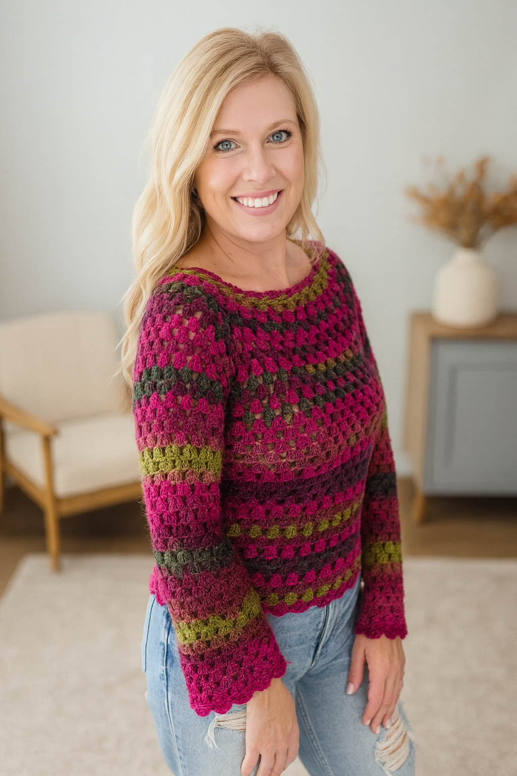 Vintage Glow Sweater Crochet Pattern