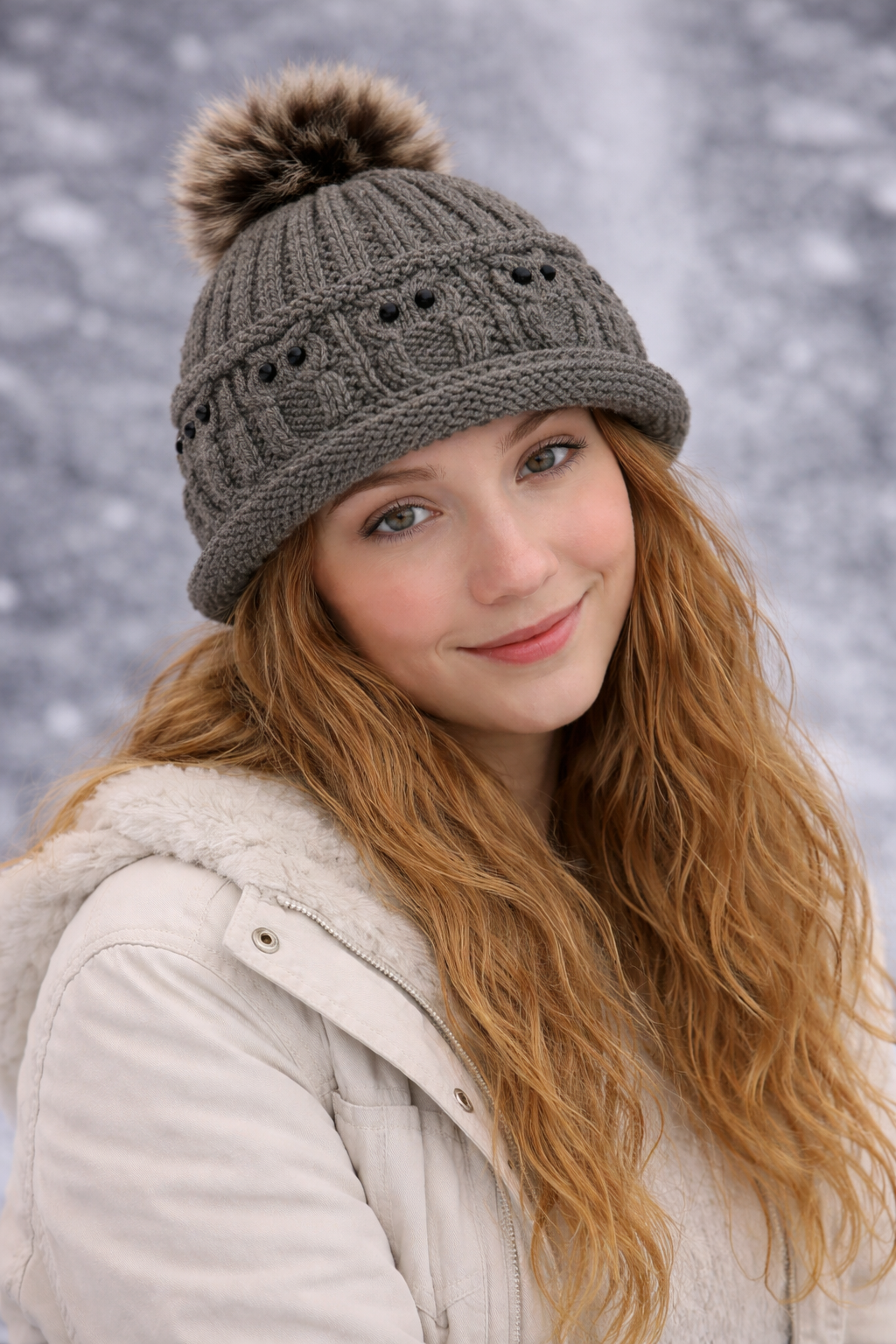 🦉 Owl Beanie & Fingerless Gloves Set – Knit Flat Knitting Pattern