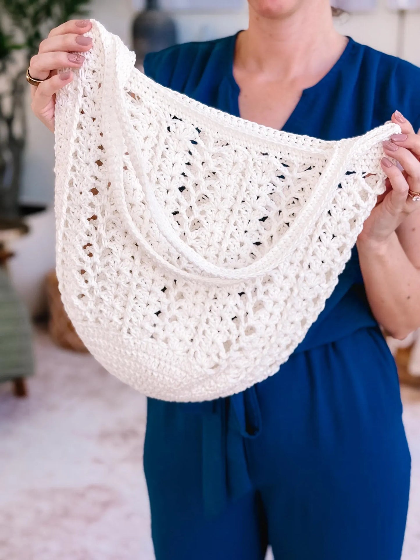 Willow Mesh Crochet Market Bag Pattern PDF + Video | Easy Reusable Tote | Beginner Friendly | 3 Sizes