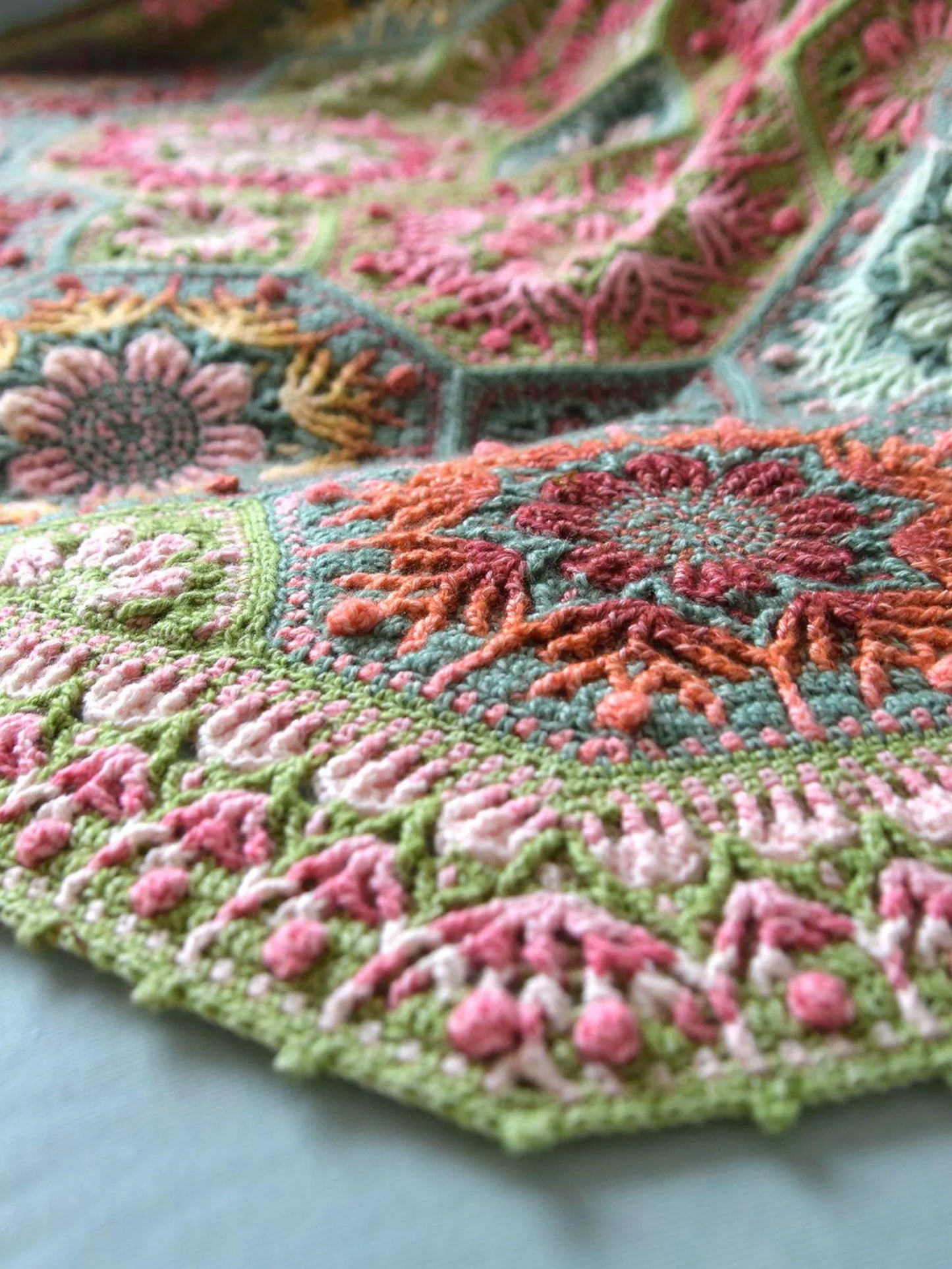 Fae Fleur mosaic blanket crochet Pattern