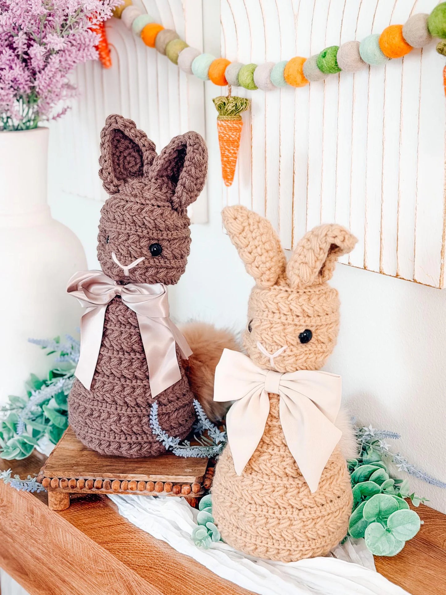 Wheat Stitch Bunny Crochet Pattern + Video (PDF)