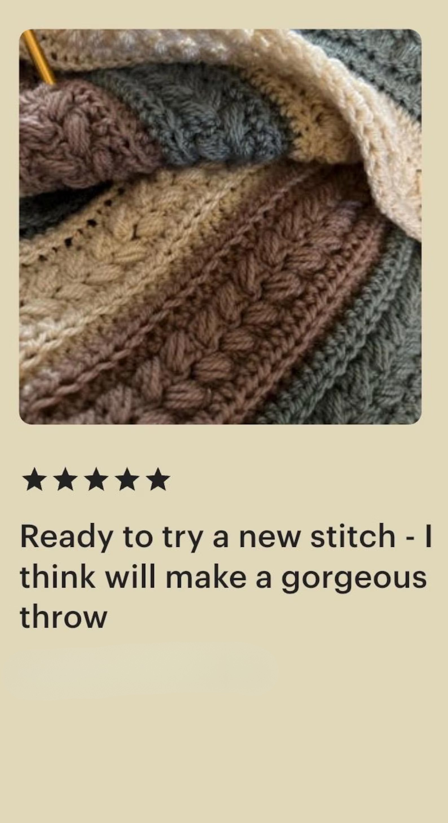 Rustic Farmhouse Throw Blanket Crochet Pattern