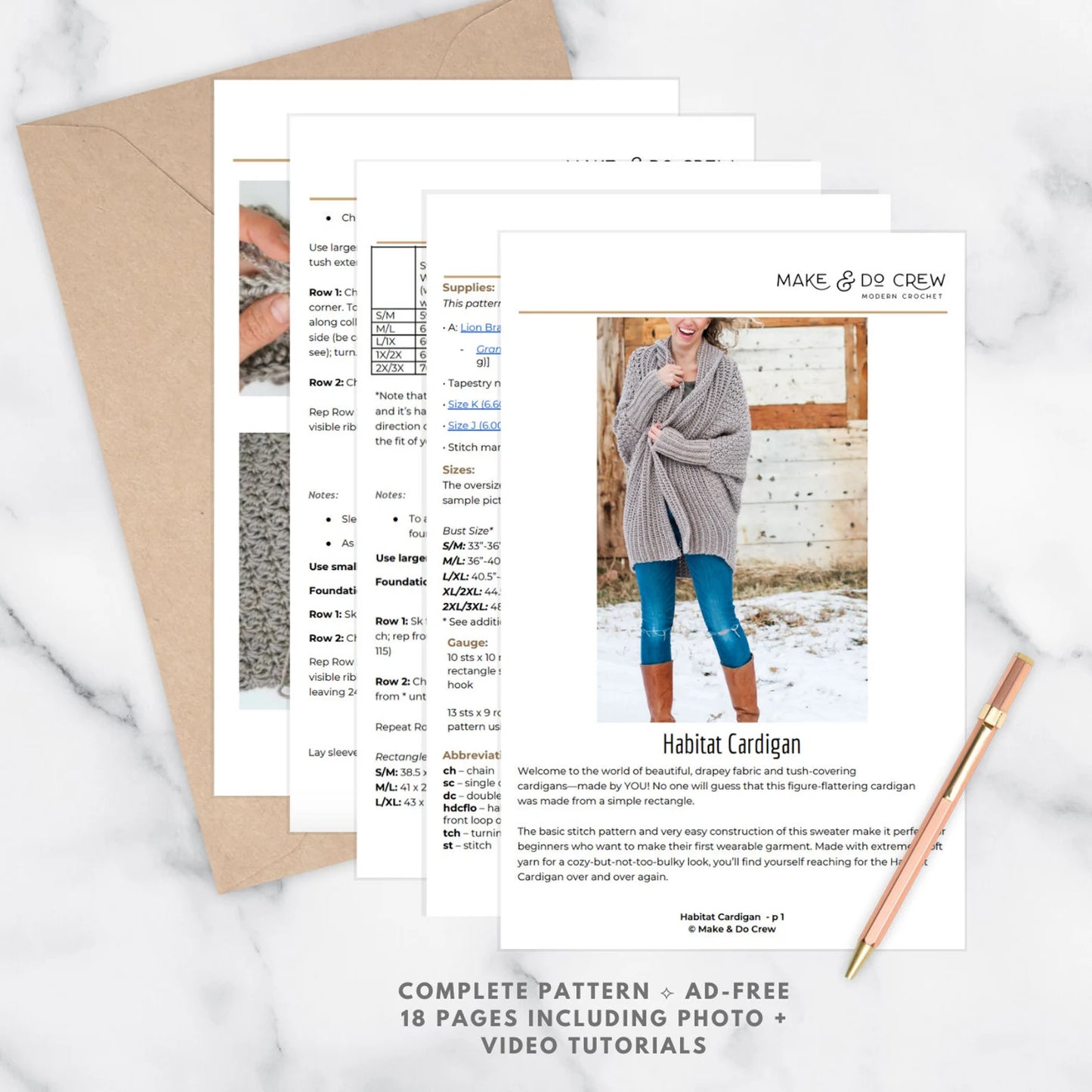 Beginner Oversized Sweater Crochet Pattern