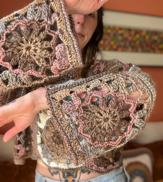 Blossom Breeze Cropped Sweater Crochet Pattern