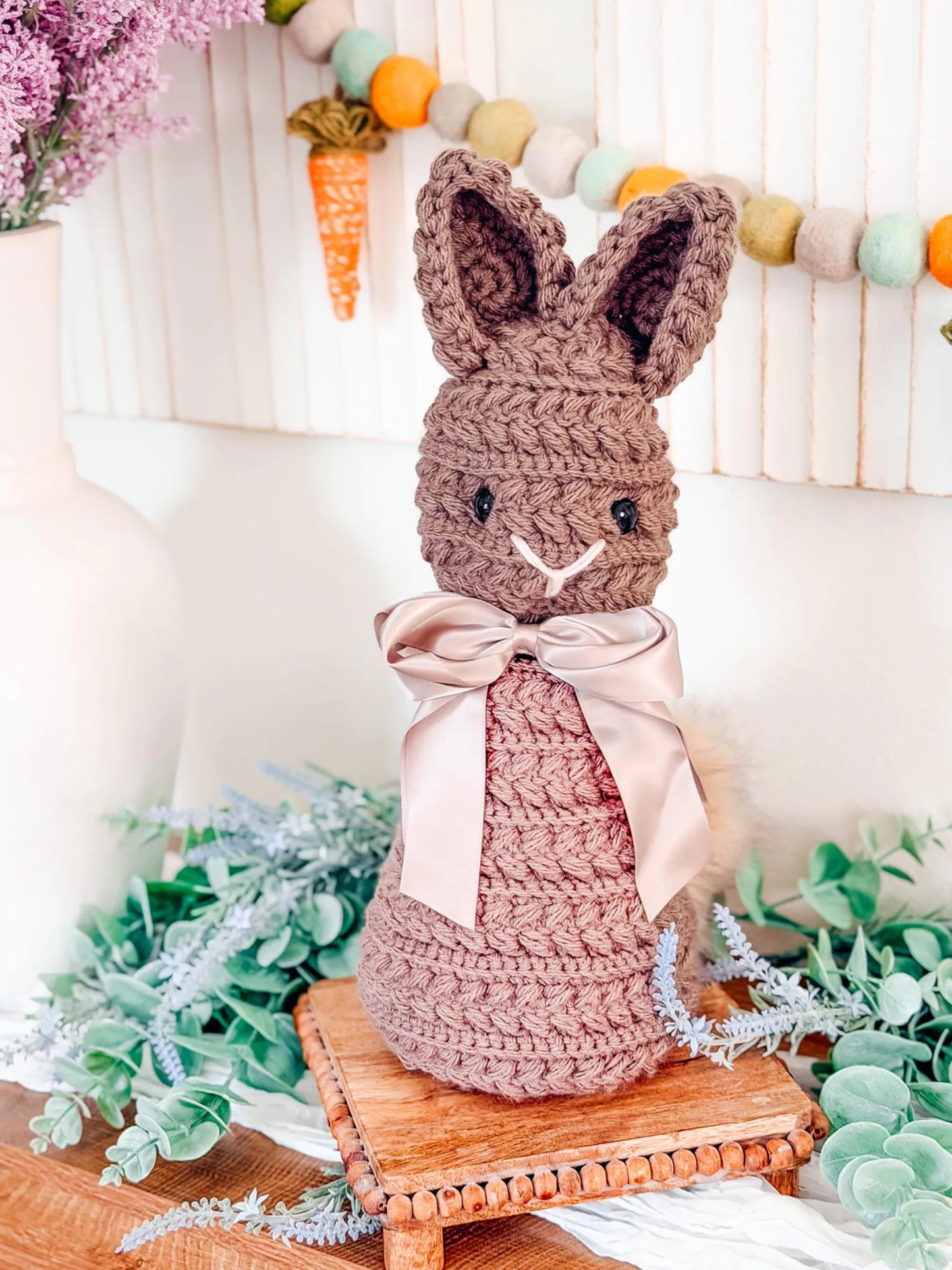 Wheat Stitch Bunny Crochet Pattern + Video (PDF)