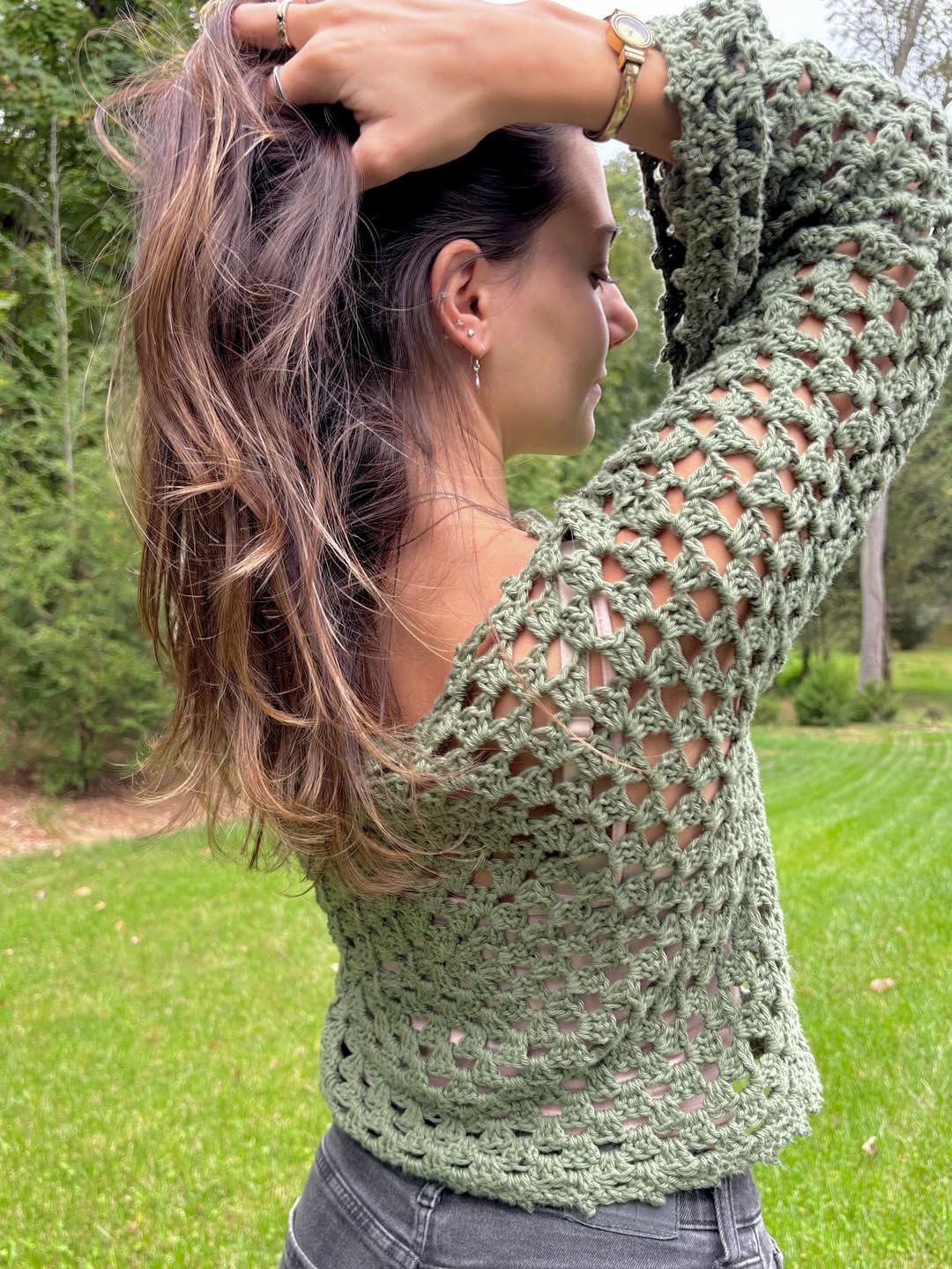 Vintage Granny Sweater Crochet Pattern