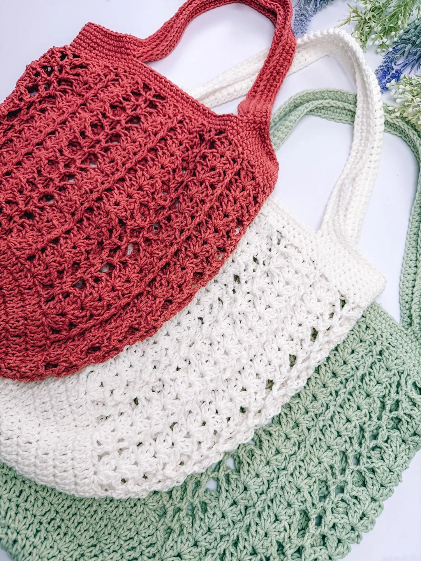 Willow Mesh Crochet Market Bag Pattern PDF + Video | Easy Reusable Tote | Beginner Friendly | 3 Sizes