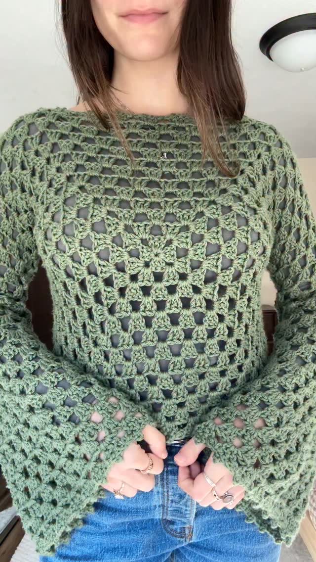 Vintage Granny Sweater Crochet Pattern