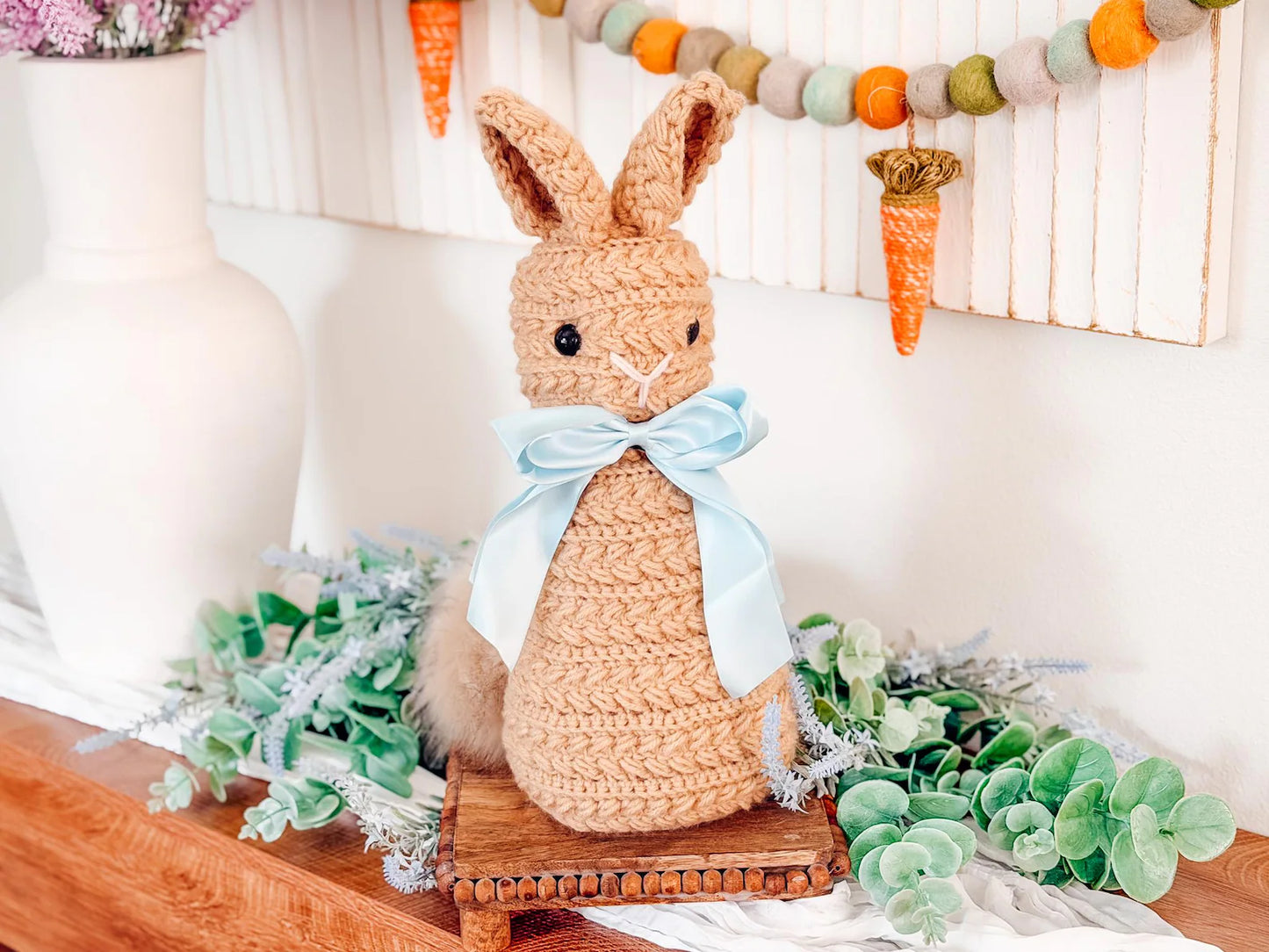 Wheat Stitch Bunny Crochet Pattern + Video (PDF)