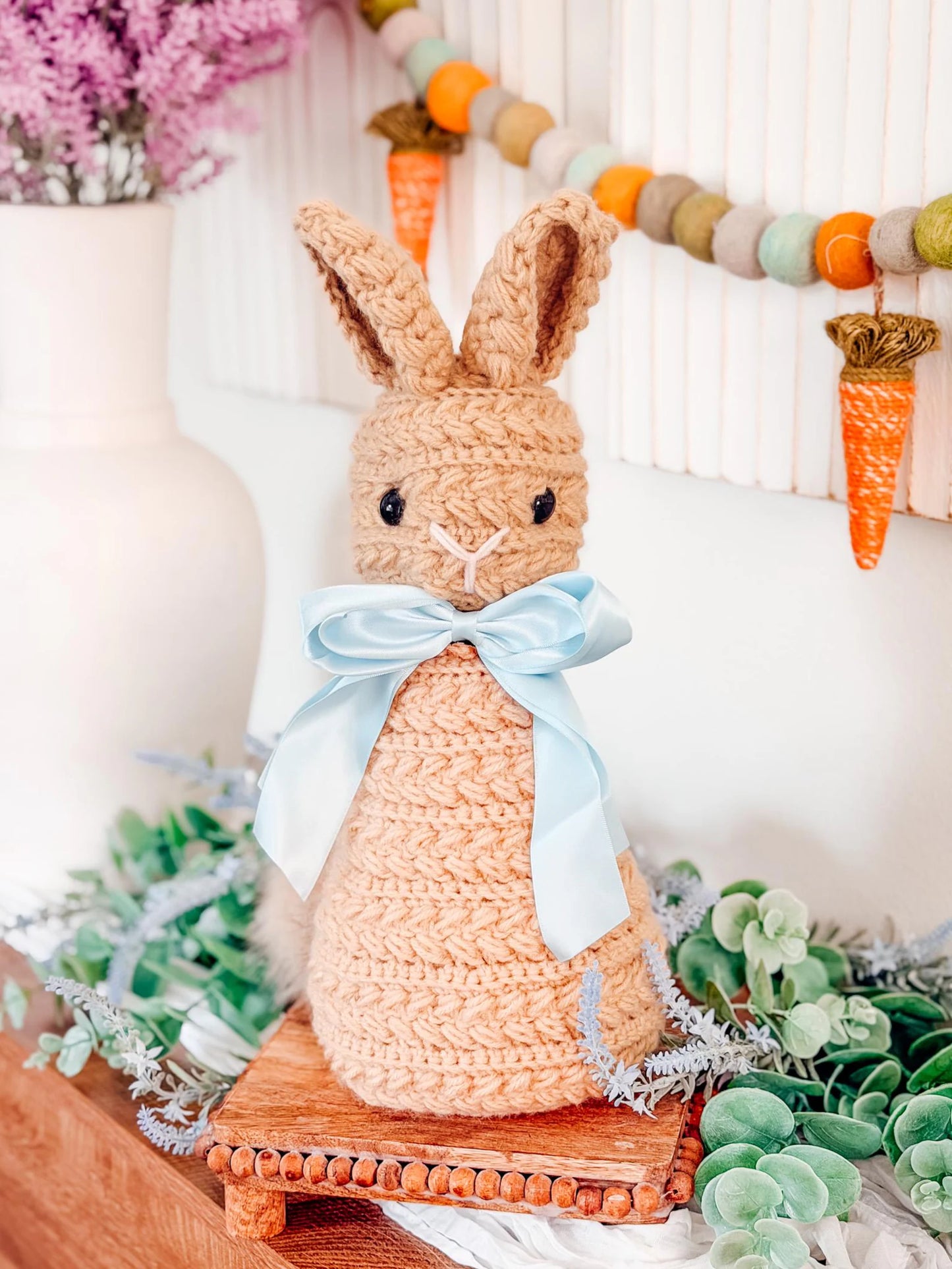 Wheat Stitch Bunny Crochet Pattern + Video (PDF)