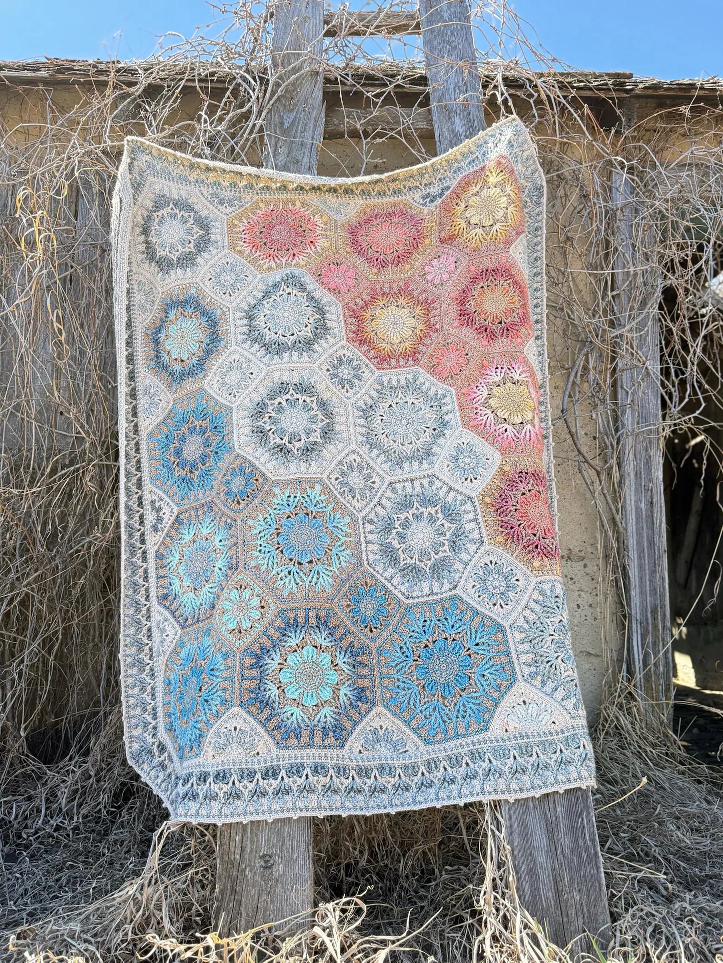 Fae Fleur mosaic blanket crochet Pattern