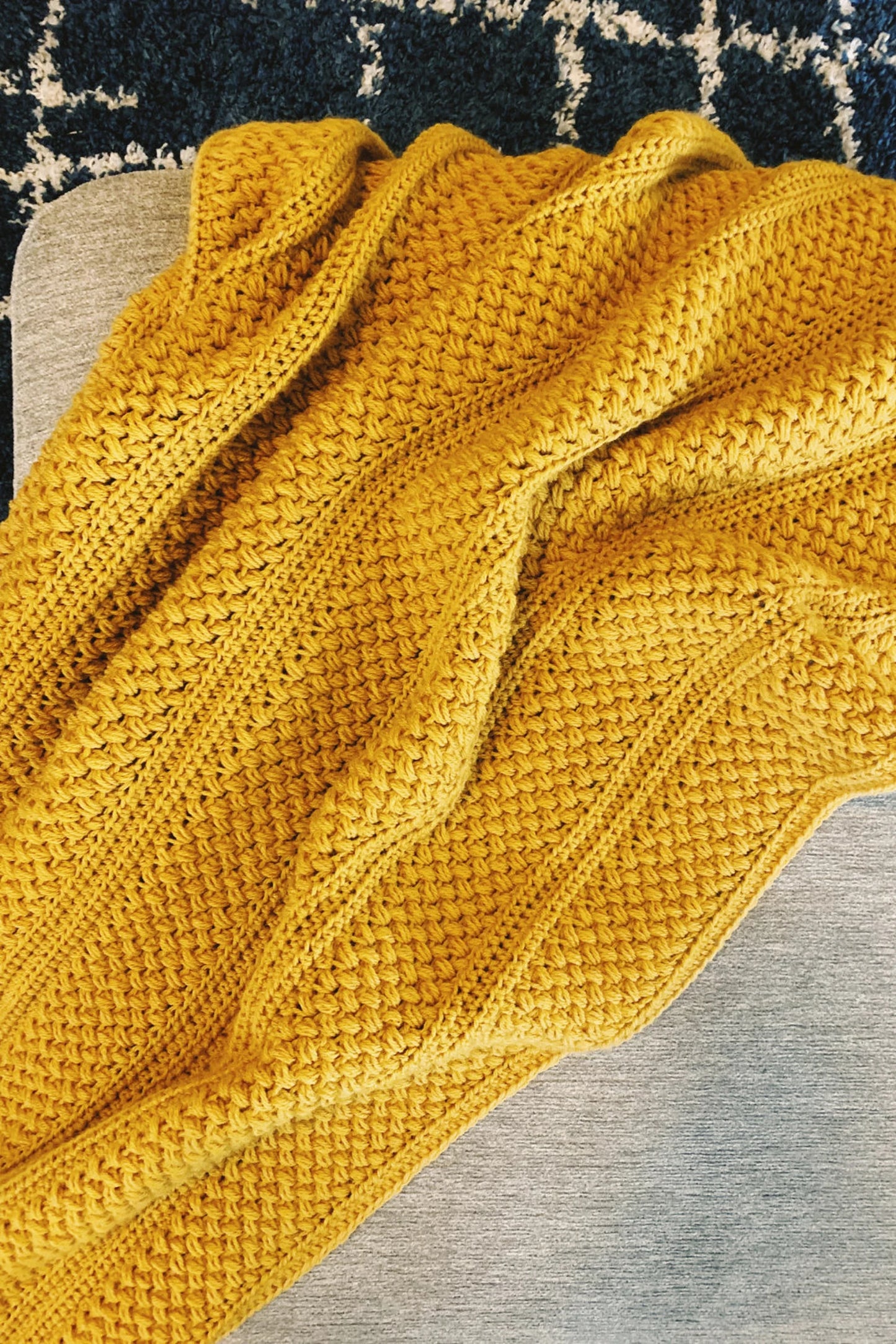 Finley Textured Blanket Crochet Pattern