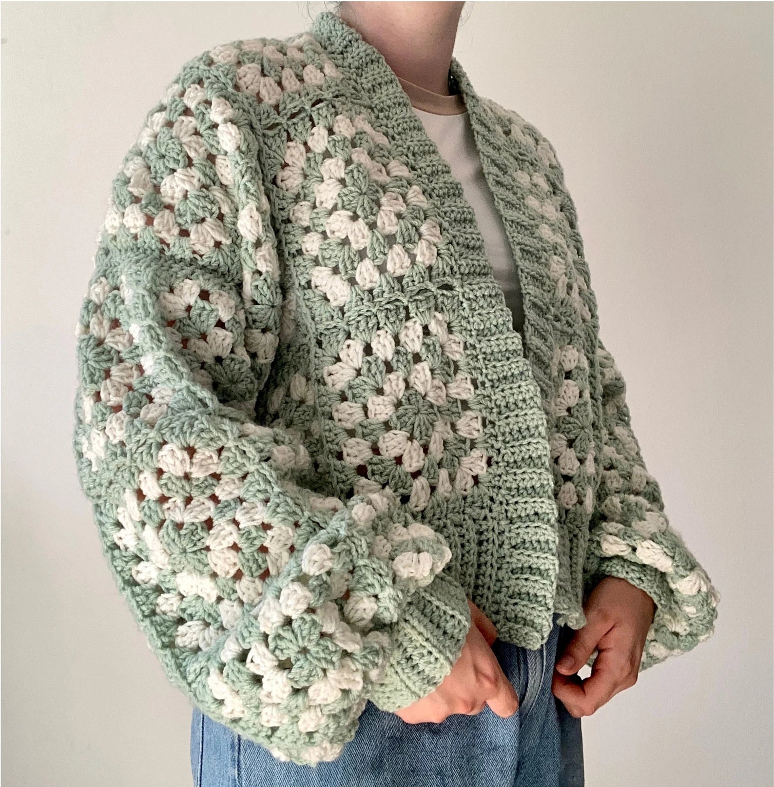 Granny Square Cardigan Digital Download – One Size