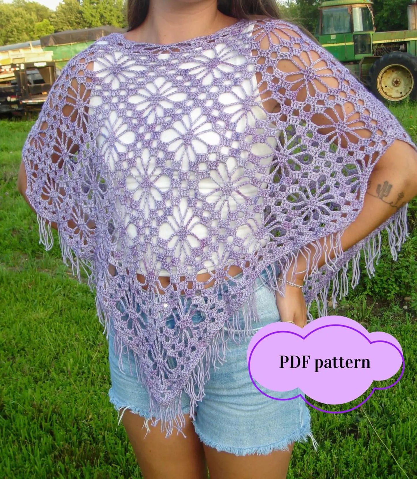 The Kyra Poncho Crochet Pattern