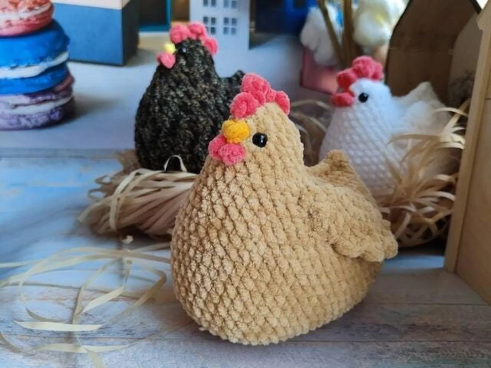 Plush Amigurumi Chicken Toy – Crochet Pattern