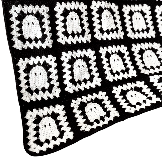 Ghost Granny Square Blanket Pattern Easy Halloween CROCHET PATTERN + Video