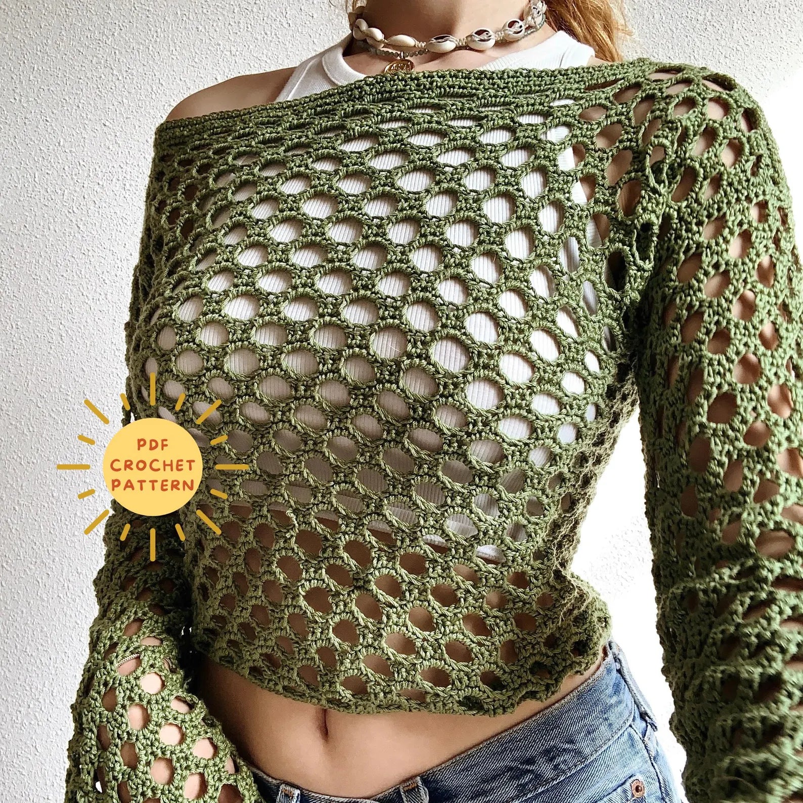 Honeycomb Sweater Crochet Pattern