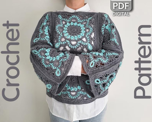 Turkish Granny Square Summer Top PDF Guide