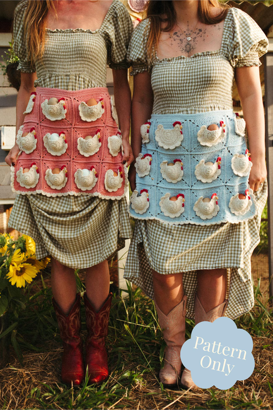 Mother Hen Egg Apron Crochet Pattern