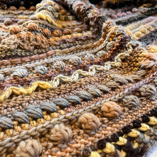 Modern Textured Blanket in 8 Sizes Crochet Pattern