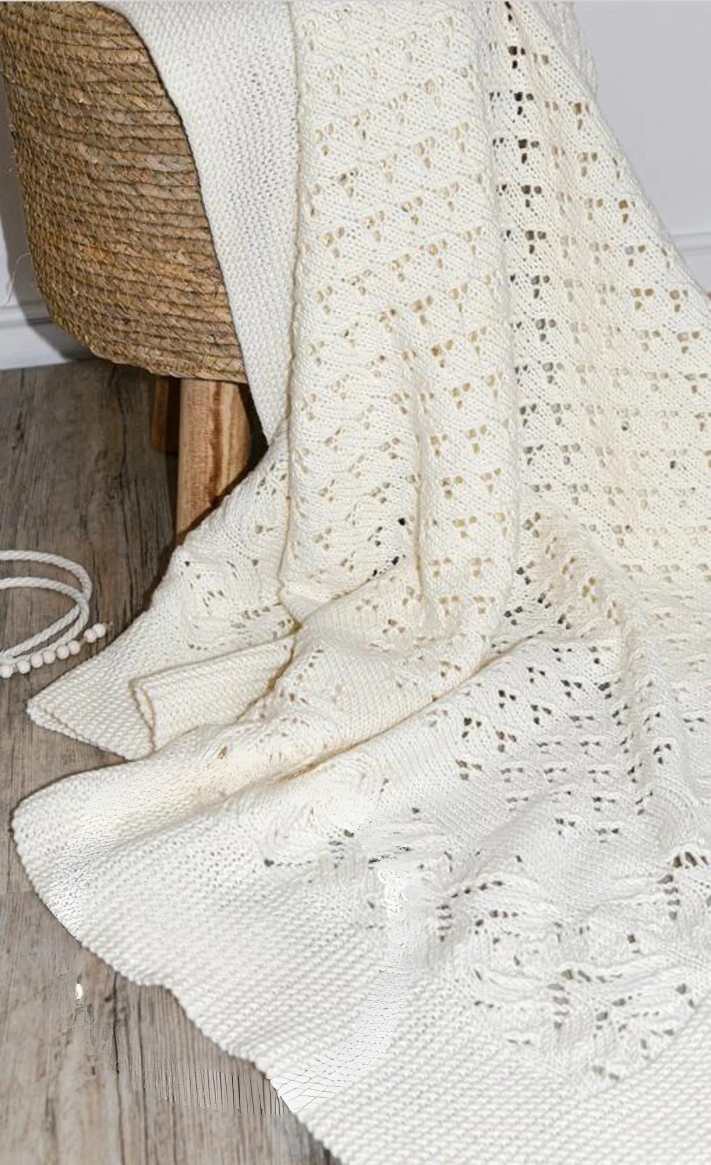 Lace Diamond Baby Set Knitting Pattern