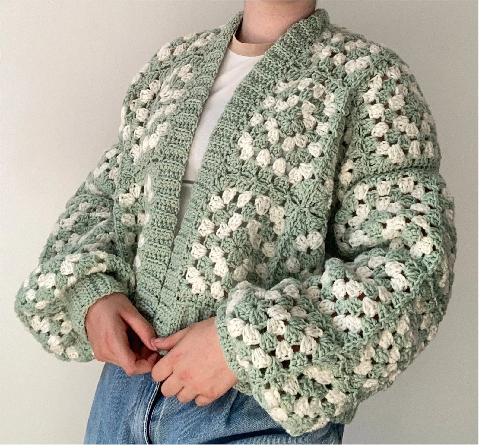 Granny Square Cardigan Digital Download – One Size