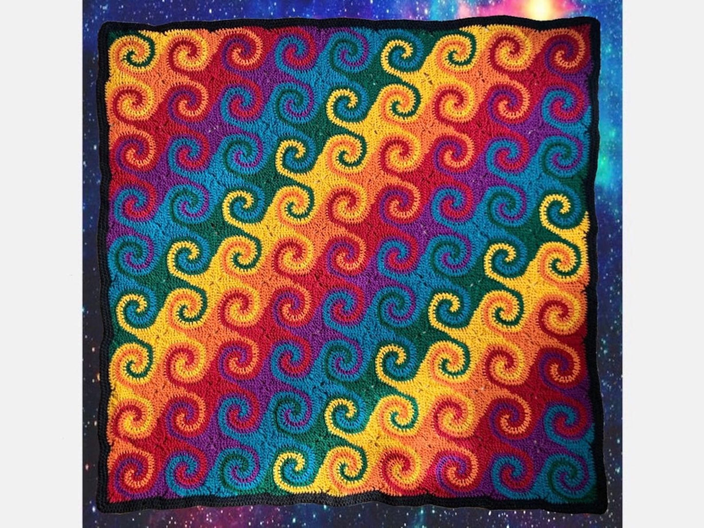 Rainbow Galaxy Blanket Crochet Pattern