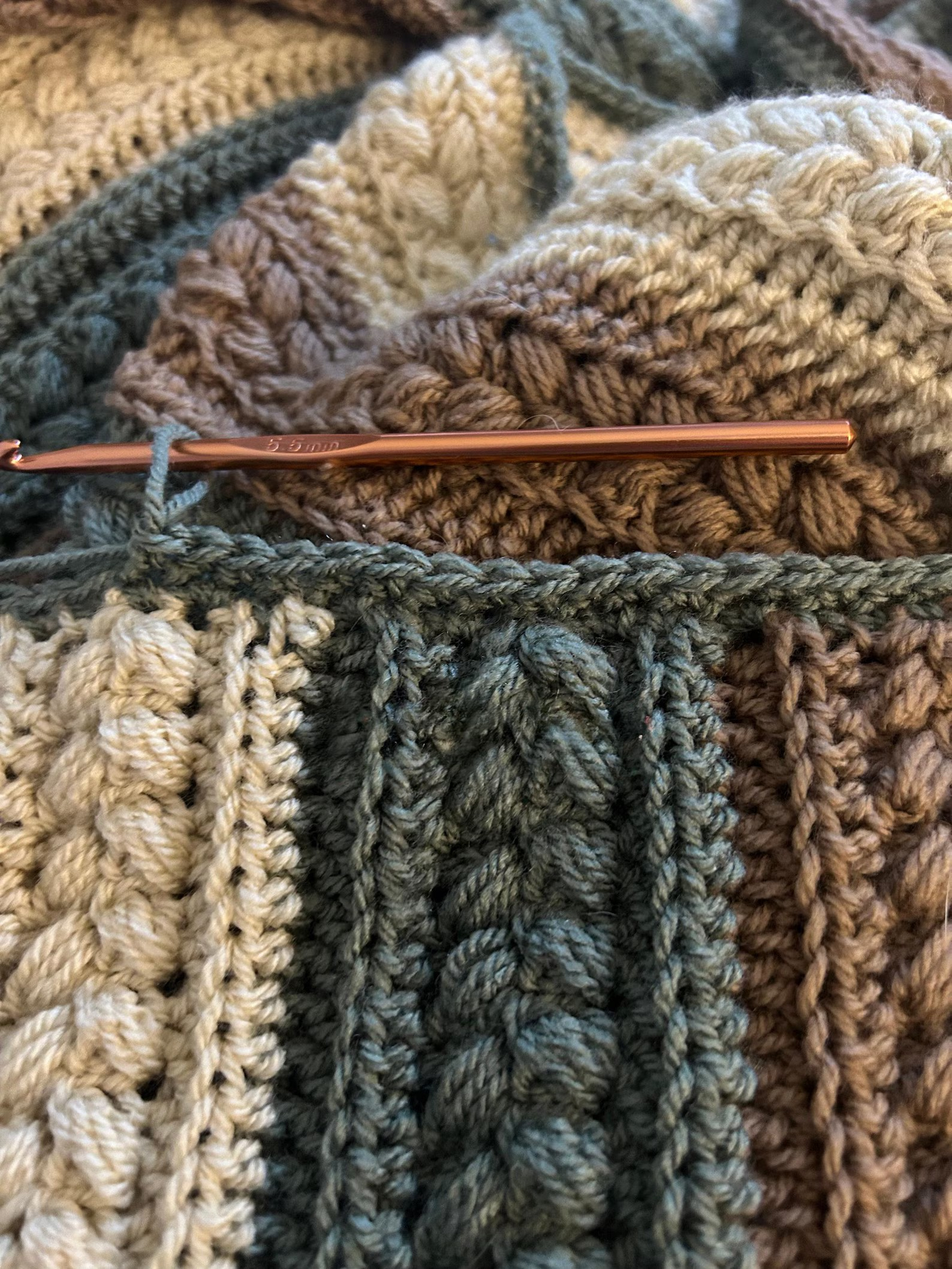 Rustic Farmhouse Throw Blanket Crochet Pattern
