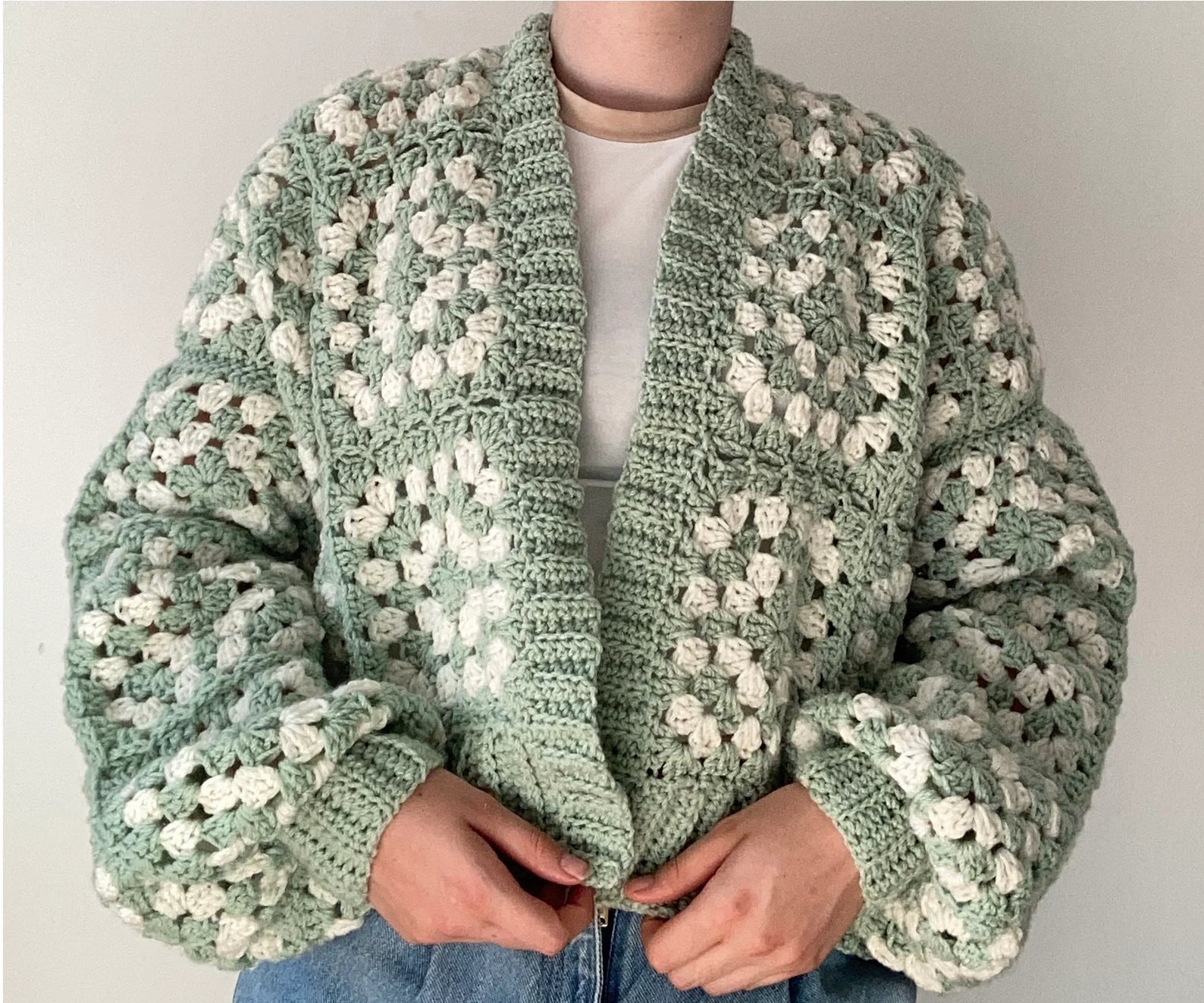 Granny Square Cardigan Digital Download – One Size