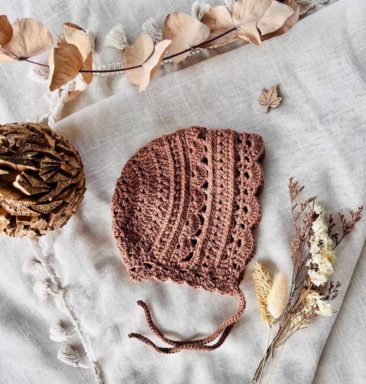 Lovely Baby Bonnet Crochet Pattern | Romantic Heirloom Style
