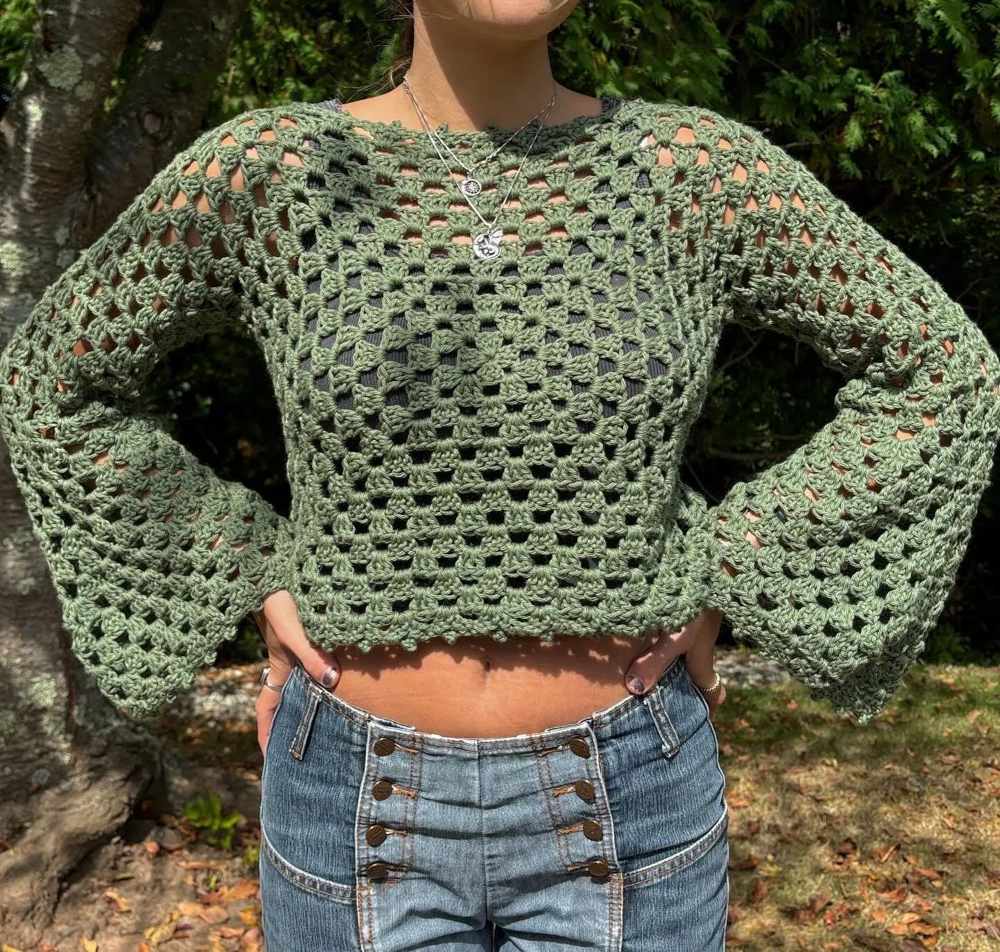 Vintage Granny Sweater Crochet Pattern