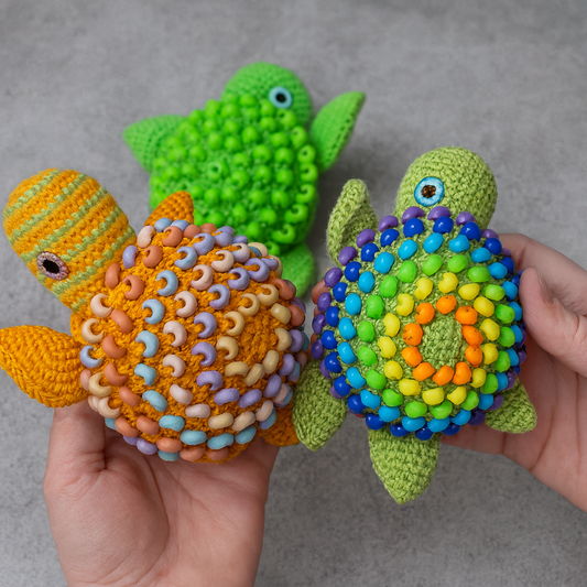 Interactive Crochet Turtle Sensory Toy Pattern