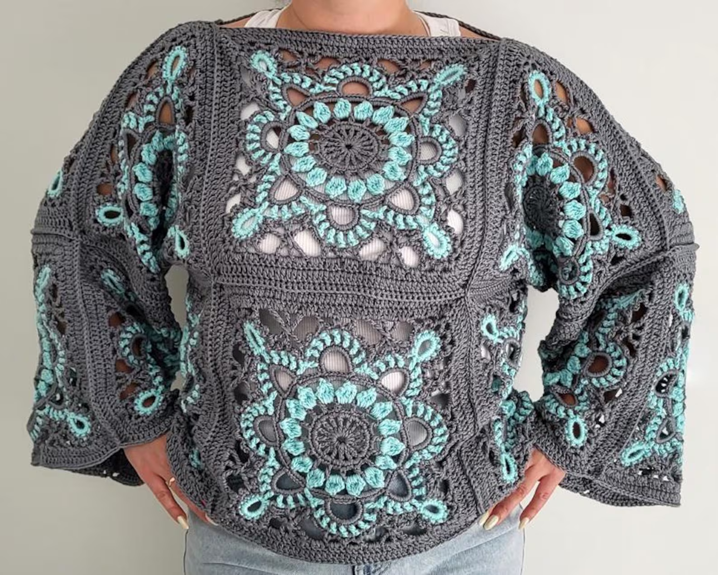 Turkish Granny Square Summer Top PDF Guide