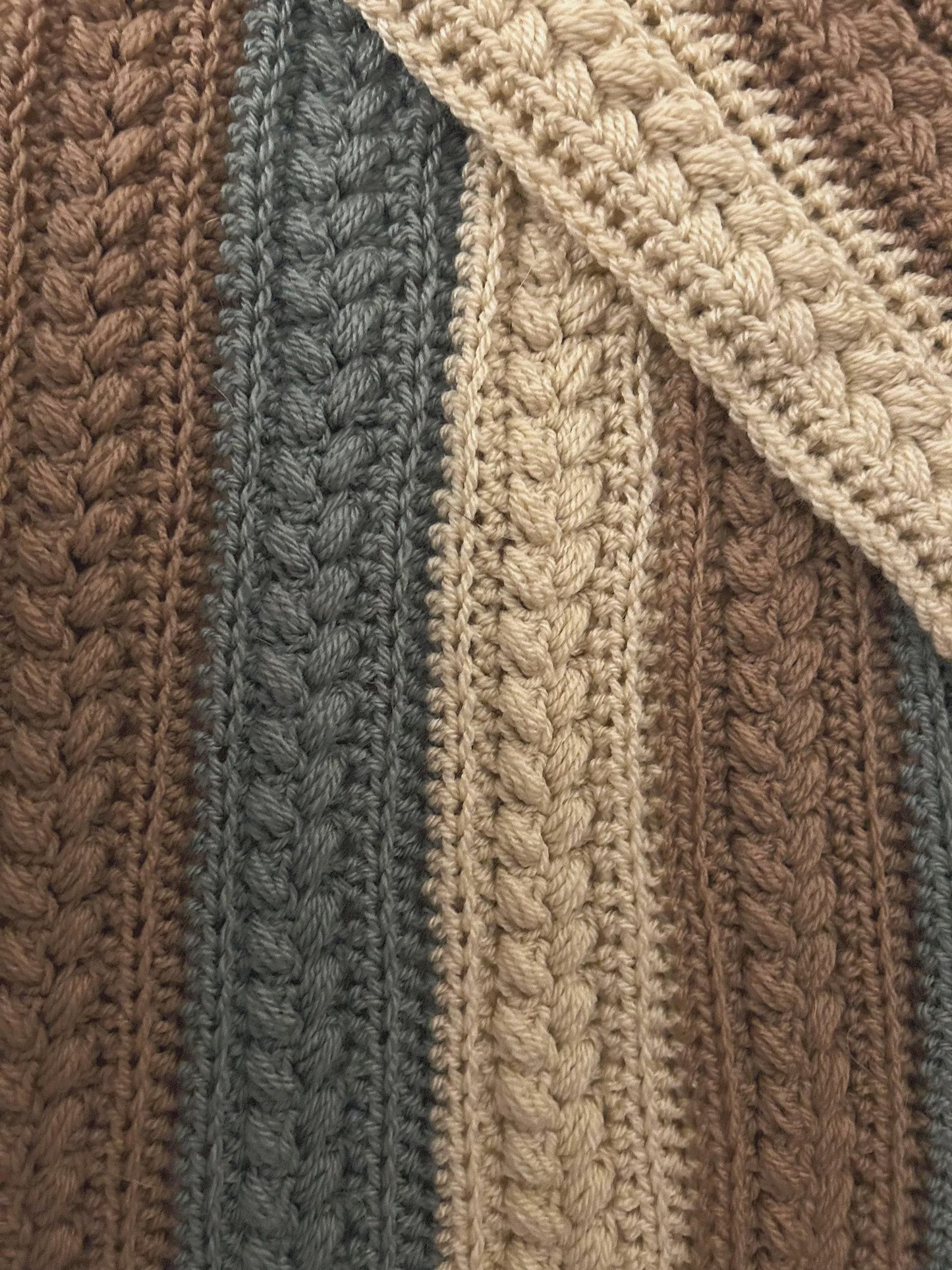 Rustic Farmhouse Throw Blanket Crochet Pattern