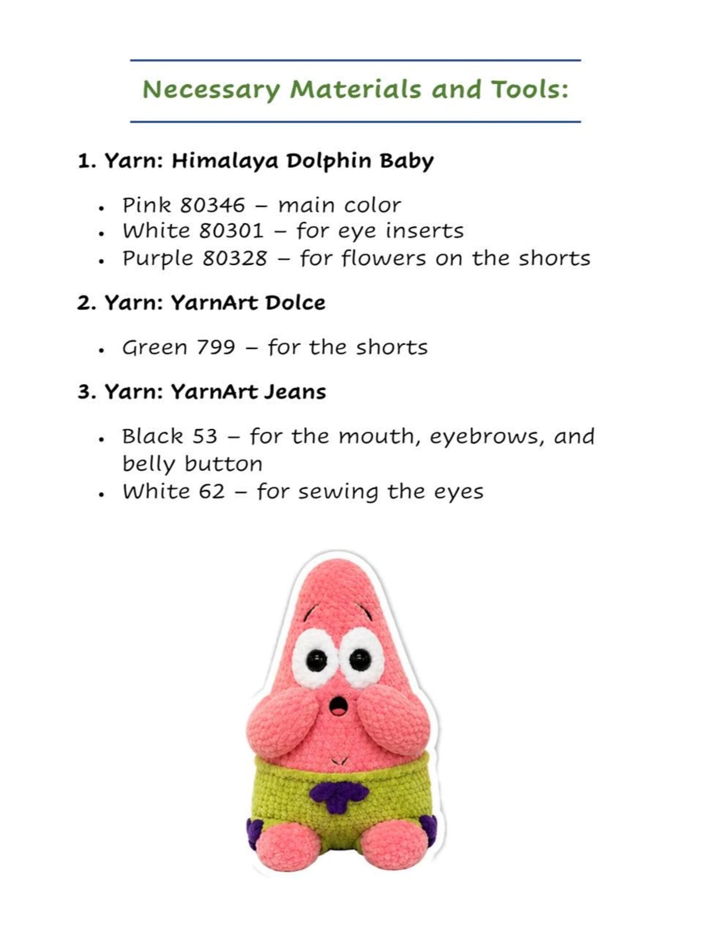 Pink Starfish Crochet Pattern Cute Ocean Amigurumi Toy