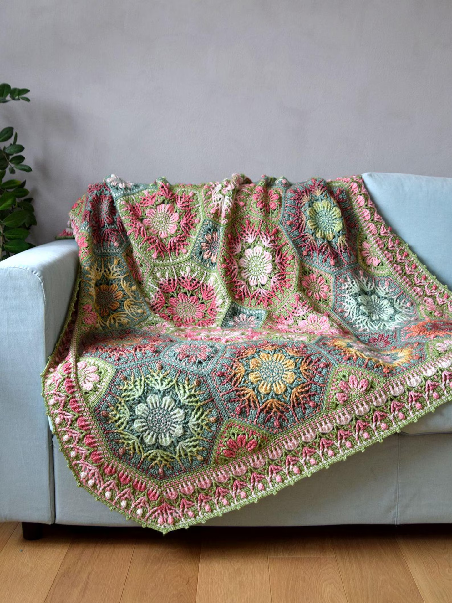 Fae Fleur mosaic blanket crochet Pattern