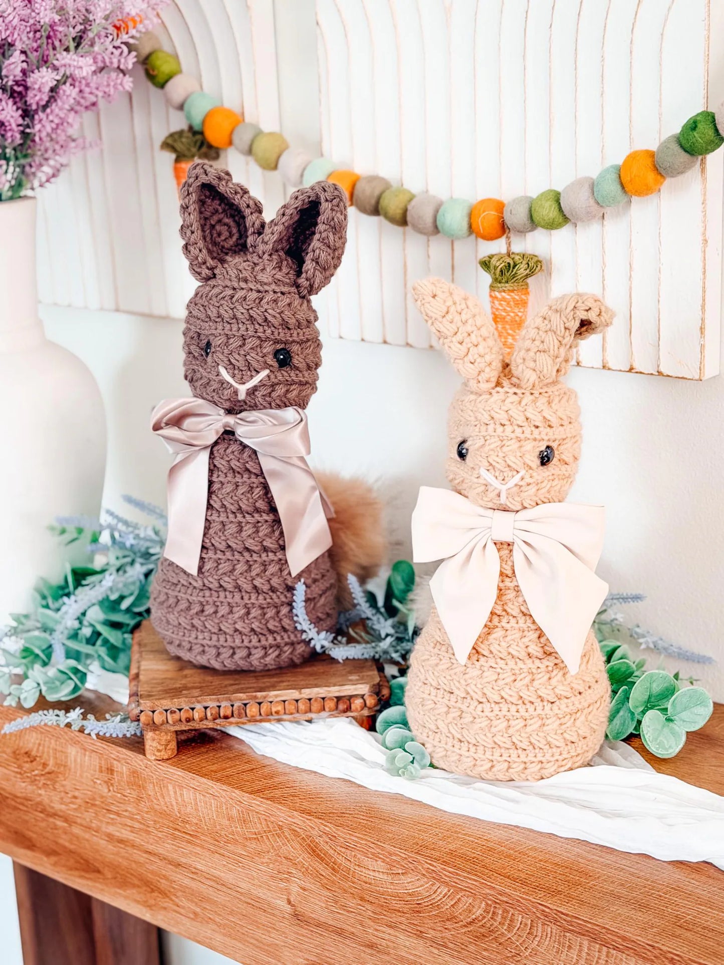 Wheat Stitch Bunny Crochet Pattern + Video (PDF)